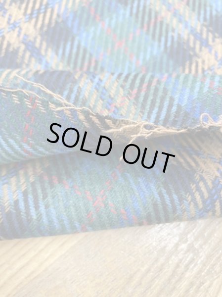 画像4: 生地：ポリウールチェック柄織り厚手（グリーン系） (4)