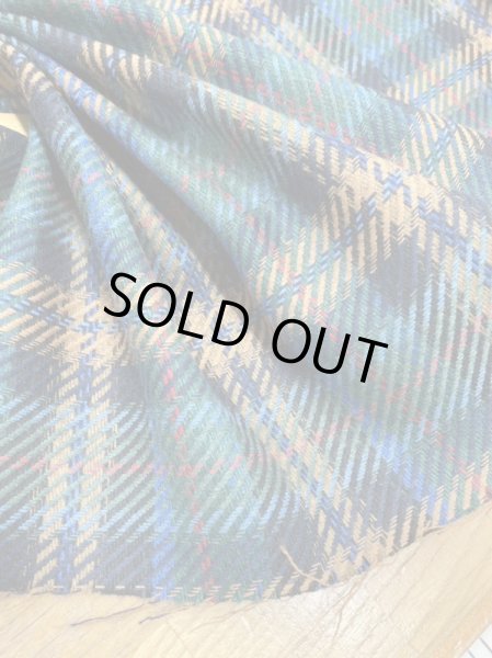 画像5: 生地：ポリウールチェック柄織り厚手（グリーン系） (5)