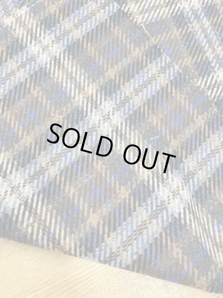 画像3: 生地:ポリウールチェック柄織り厚手(茶系) (3)