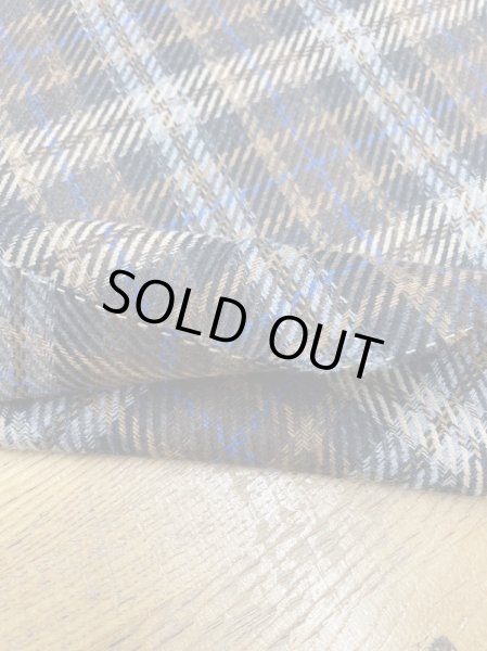 画像4: 生地:ポリウールチェック柄織り厚手(茶系) (4)