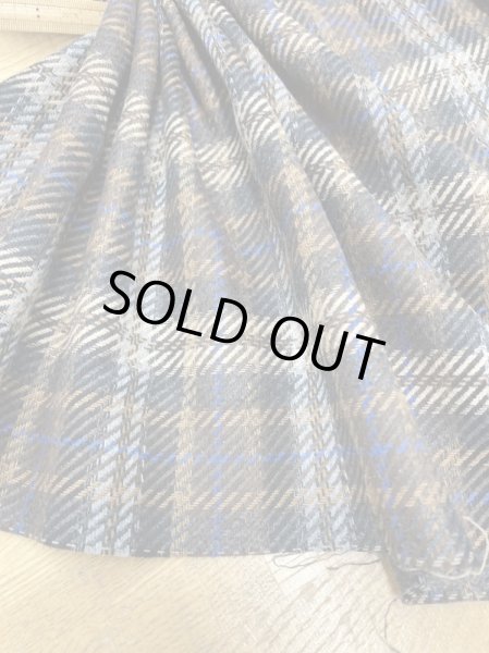 画像5: 生地:ポリウールチェック柄織り厚手(茶系) (5)