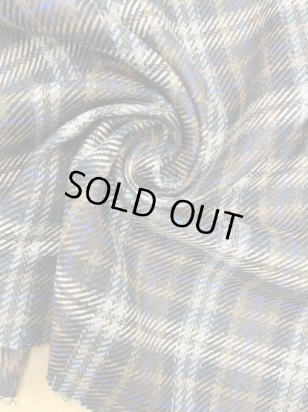 画像6: 生地:ポリウールチェック柄織り厚手(茶系) (6)