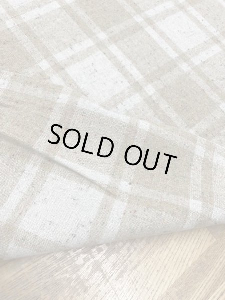 画像3: 生地:ウールポリチェック柄織りネップ入り厚手(ベージュ系) (3)