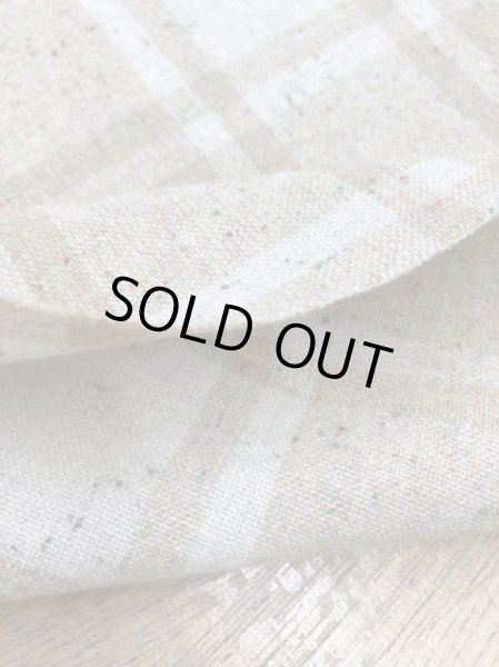 画像4: 生地:ウールポリチェック柄織りネップ入り厚手(ベージュ系) (4)