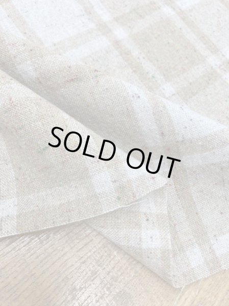 画像5: 生地:ウールポリチェック柄織りネップ入り厚手(ベージュ系) (5)