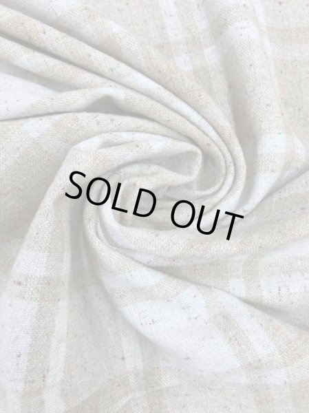 画像6: 生地:ウールポリチェック柄織りネップ入り厚手(ベージュ系) (6)