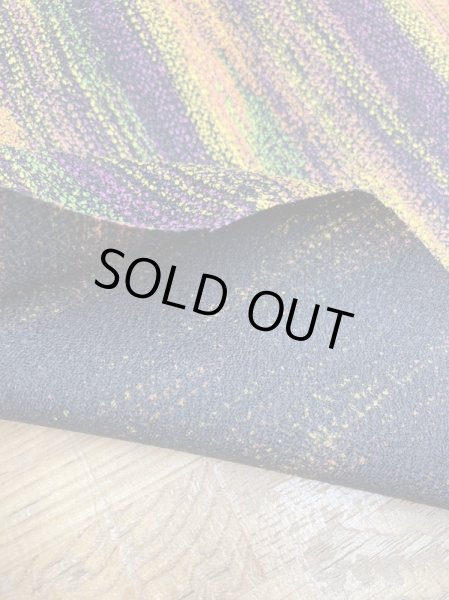 画像4: 生地:ポリ100%カラフルかすれストライプ柄プリント(オレンジ系) (4)