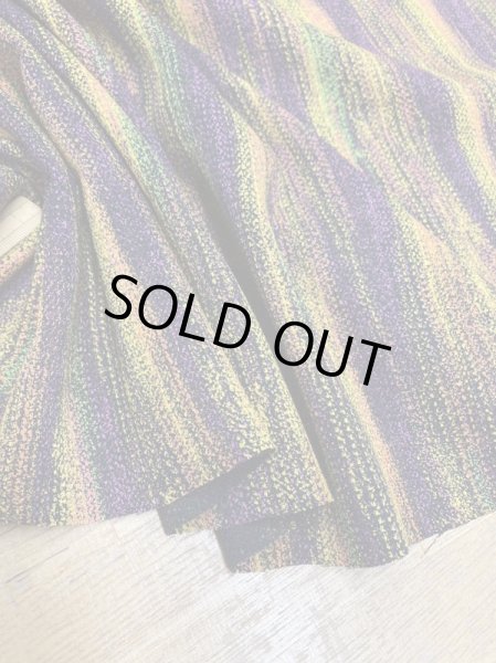 画像5: 生地:ポリ100%カラフルかすれストライプ柄プリント(オレンジ系) (5)