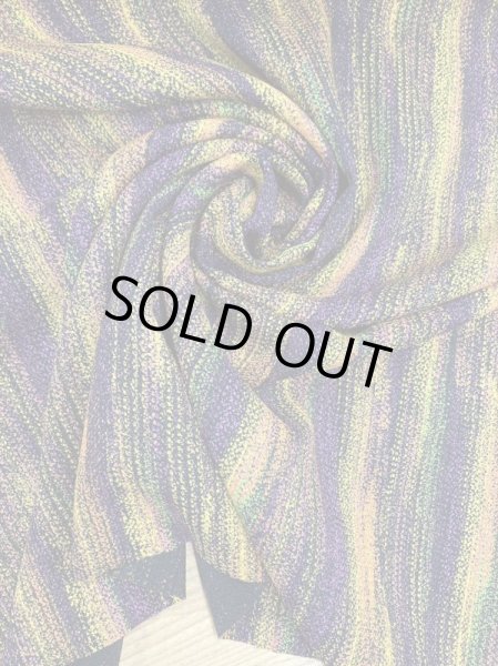 画像7: 生地:ポリ100%カラフルかすれストライプ柄プリント(オレンジ系) (7)