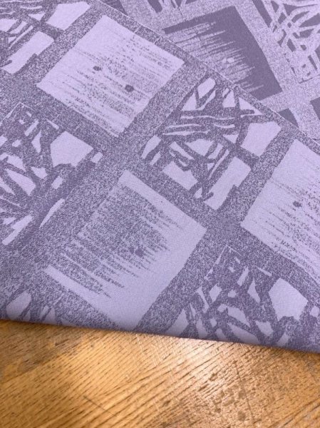 画像3: 生地:ポリエステル100%和風柄(薄紫) (3)
