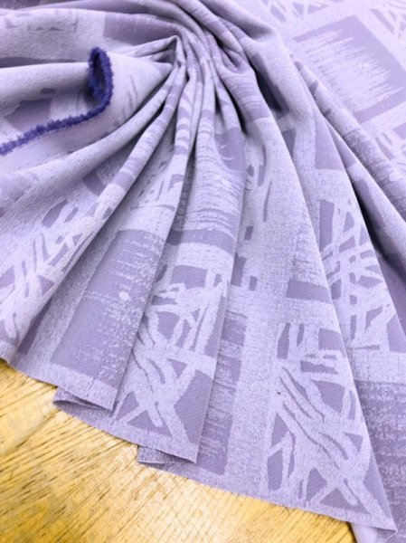 画像5: 生地:ポリエステル100%和風柄(薄紫) (5)