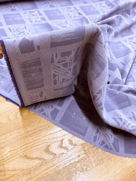 画像7: 生地:ポリエステル100%和風柄(薄紫) (7)