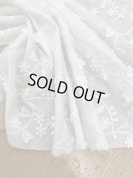 画像5: 生地:綿100%刺繍レース(白) (5)