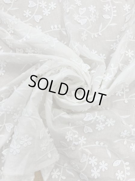 画像6: 生地:綿100%刺繍レース(白) (6)