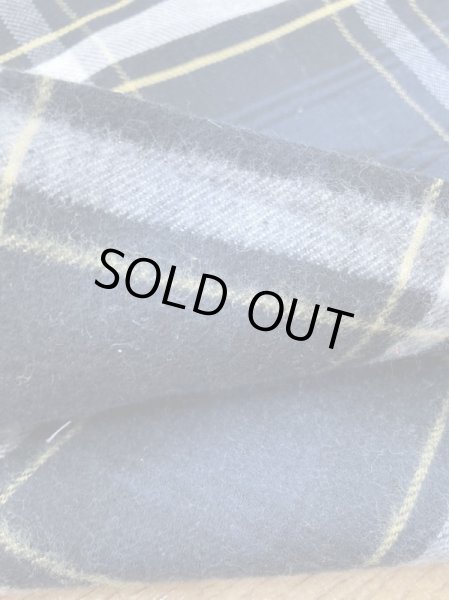 画像4: 生地:綿100%チェック柄裏起毛コットン(紺) (4)