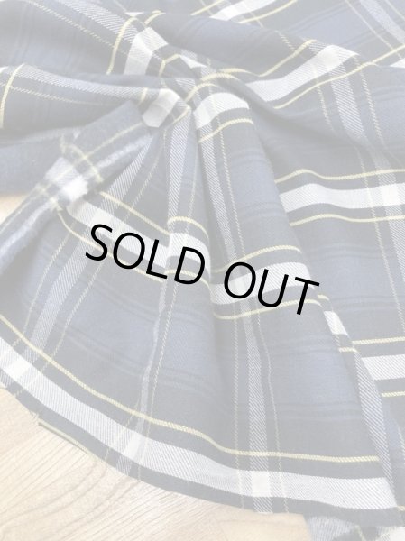 画像6: 生地:綿100%チェック柄裏起毛コットン(紺) (6)