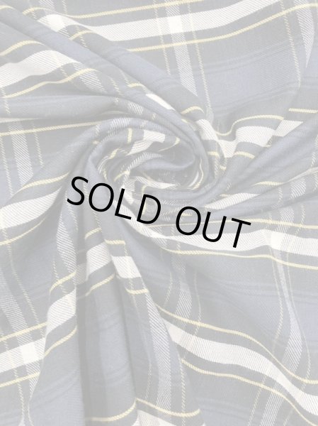 画像7: 生地:綿100%チェック柄裏起毛コットン(紺) (7)