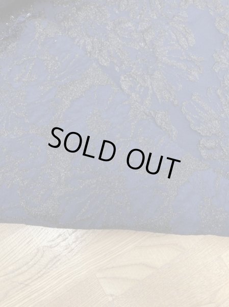 画像3: 生地:ポリエステル100%ラメふくれジャガード(紺/黒) (3)