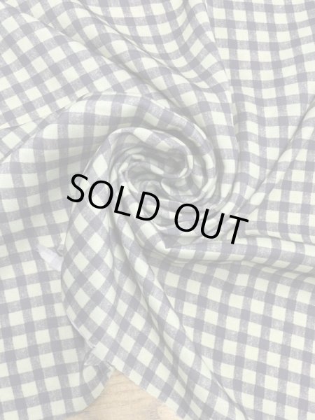 画像5: 生地:チェック柄ポリエステルプリント(くすみグリーン) (5)