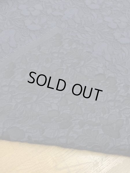 画像3: 生地:ポリエステル100%花柄ジャガード(紺) (3)