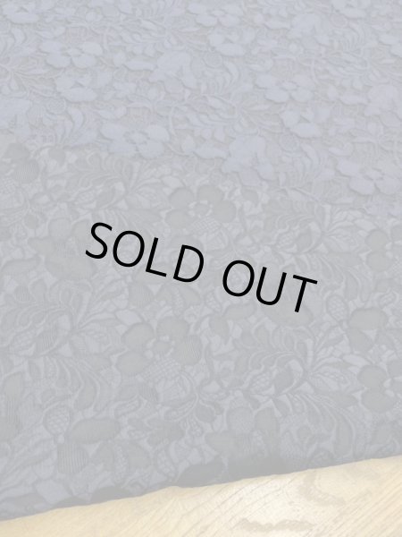 画像4: 生地:ポリエステル100%花柄ジャガード(紺) (4)