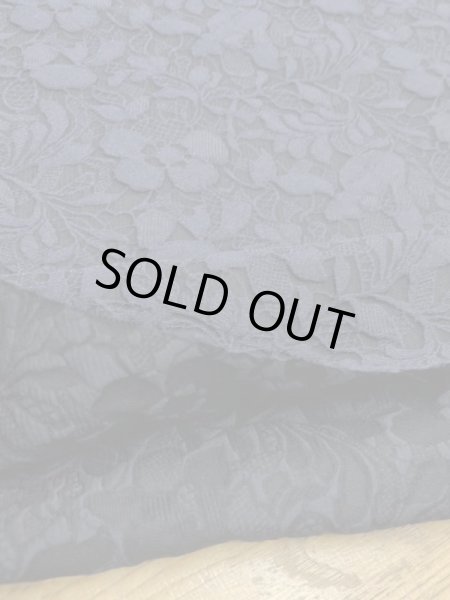 画像5: 生地:ポリエステル100%花柄ジャガード(紺) (5)