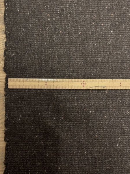 画像2: 生地:ウール・ナイロン・ポリ、ラメ入りネップツイード(茶/黒) (2)