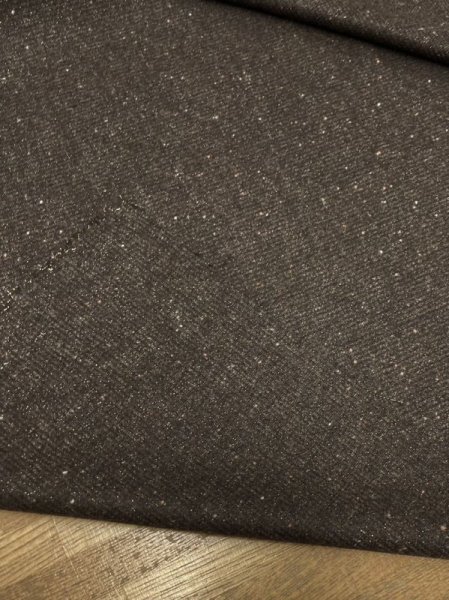 画像3: 生地:ウール・ナイロン・ポリ、ラメ入りネップツイード(茶/黒) (3)
