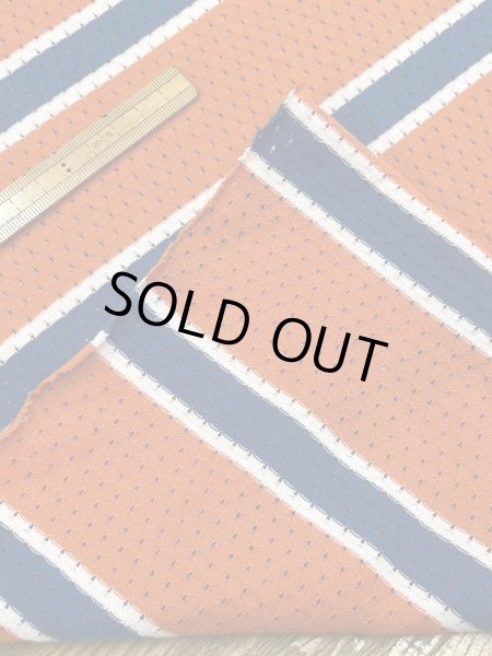 画像3: 生地:綿100%太ボーダー穴あきニット(オレンジ/青/白) (3)