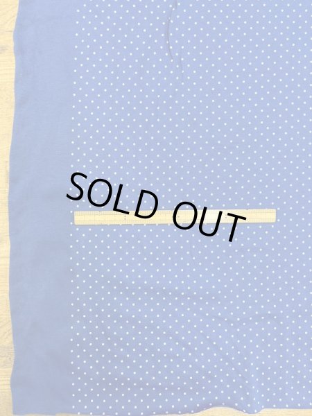 画像2: 生地:綿100%水玉柄天竺ニット(ブルー/白) (2)