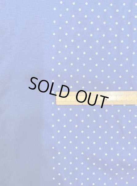 画像3: 生地:綿100%水玉柄天竺ニット(ブルー/白) (3)