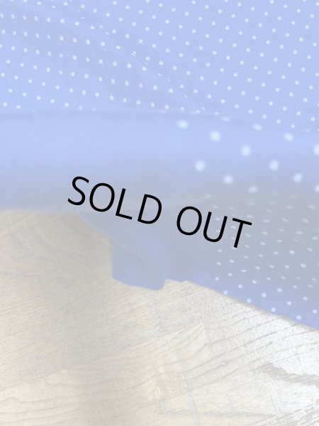 画像7: 生地:綿100%水玉柄天竺ニット(ブルー/白) (7)