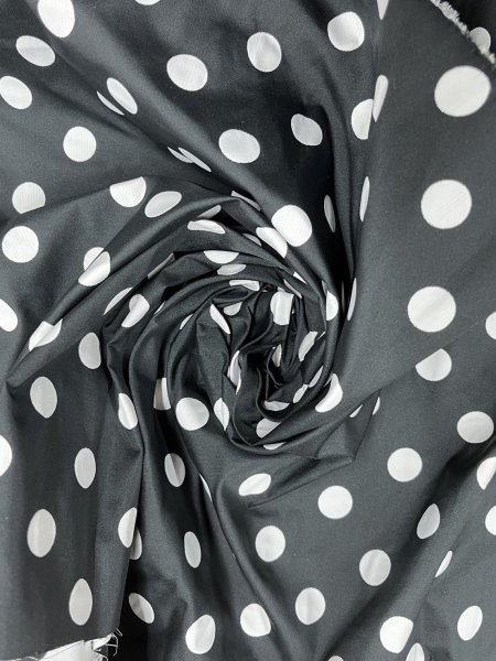 画像7: 生地:ポリエステル100%Wフェイスドットジャガード(黒/白) (7)