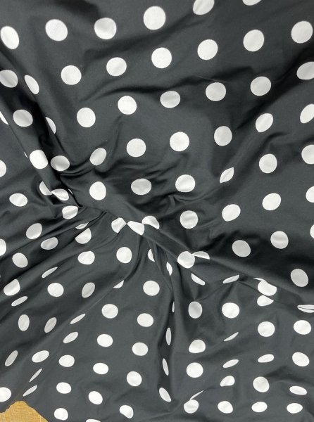 画像8: 生地:ポリエステル100%Wフェイスドットジャガード(黒/白) (8)