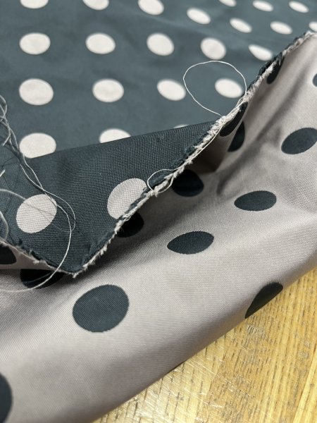 画像5: 生地:ポリエステル100%Wフェイスドットジャガード(黒/ベージュピンク) (5)