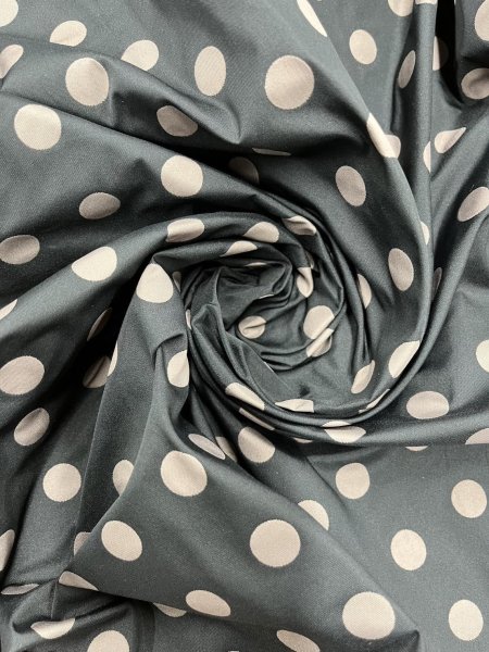 画像7: 生地:ポリエステル100%Wフェイスドットジャガード(黒/ベージュピンク) (7)