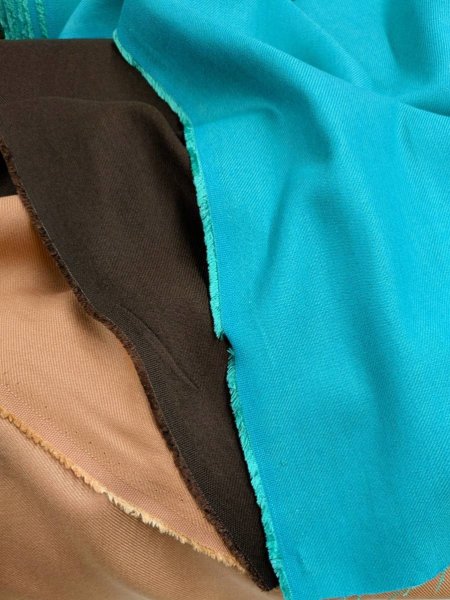 画像6: 生地:マイクロモダールサージ(ターコイズ) (6)