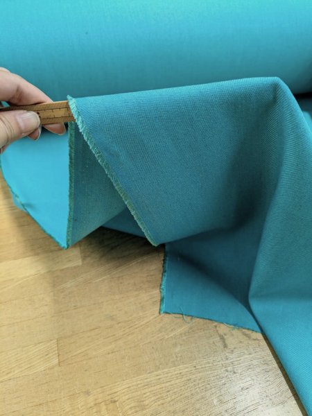 画像3: 生地:マイクロモダールサージ(ターコイズ) (3)