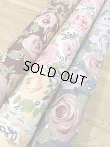 画像8: 生地:綿100%薔薇柄コットンツイル(オフ) (8)