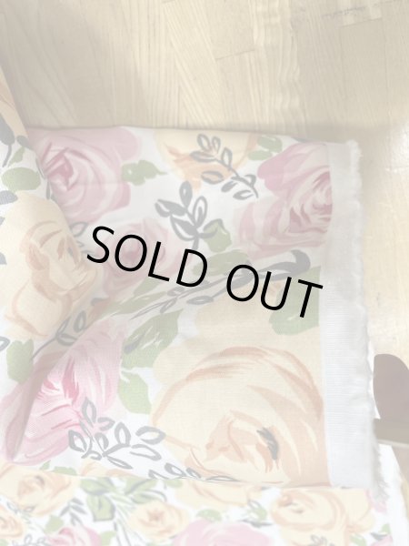 画像7: 生地:綿100%薔薇柄コットンツイル(オフ) (7)