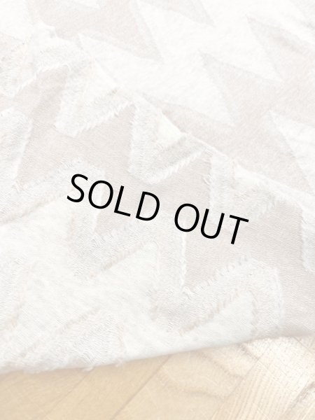 画像3: 生地:綿100%ジグザグ柄ジャガードニット(ベージュ/ピンク) (3)