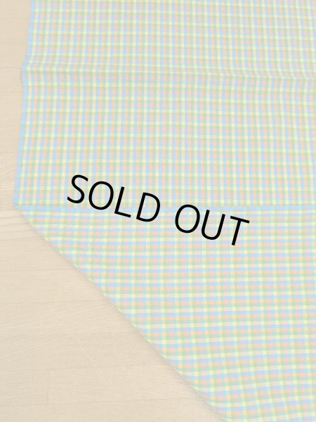 画像3: 生地:綿100%カラフルチェック柄小(グリーン系) (3)