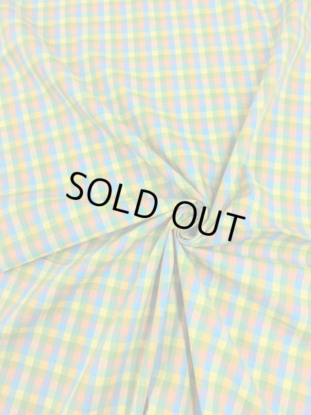 画像6: 生地:綿100%カラフルチェック柄中(グリーン系) (6)