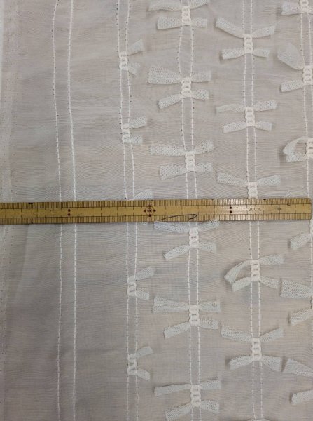 画像3: 生地：ポリエステル100％ シフォンリボン装飾（生成り） (3)