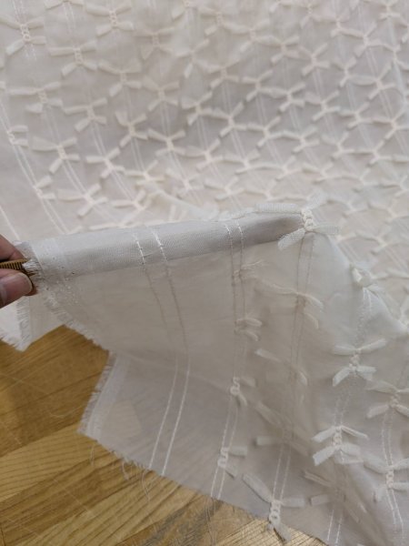 画像4: 生地：ポリエステル100％ シフォンリボン装飾（生成り） (4)