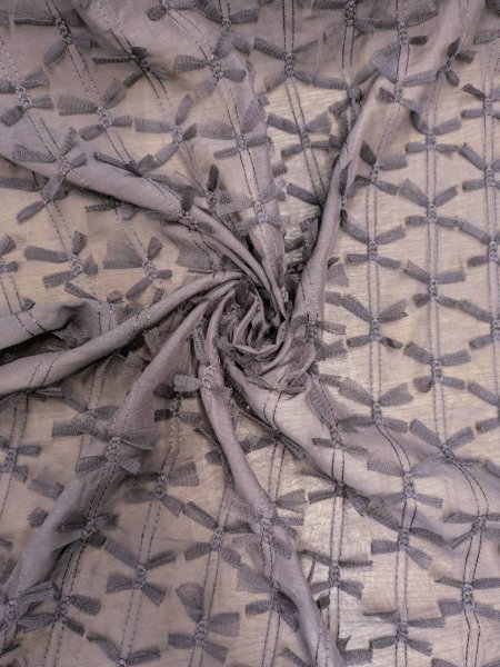 画像7: 生地：ポリエステル100％ シフォンリボン装飾（茶） (7)