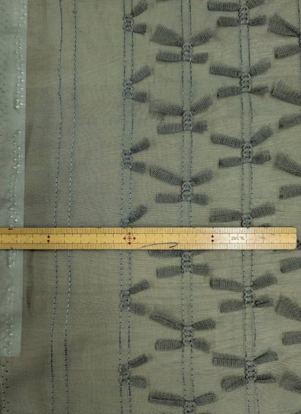 画像3: 生地：ポリエステル100％ シフォンリボン装飾（緑） (3)