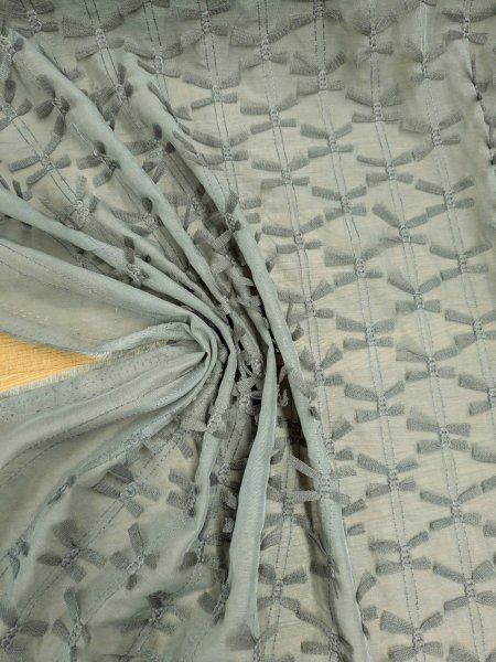 画像6: 生地：ポリエステル100％ シフォンリボン装飾（緑） (6)