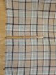 画像2: 生地：ポリエステルチェックボイル（ベージュ×ブルー） (2)