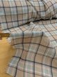 画像5: 生地：ポリエステルチェックボイル（ベージュ×ブルー） (5)